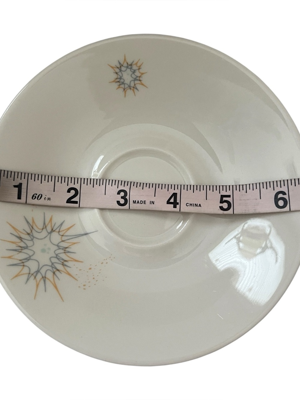 Vintage Iroquois Impromptu Ben Seibel Atomic Starburst Saucer MCM 6” - Picture 6 of 7